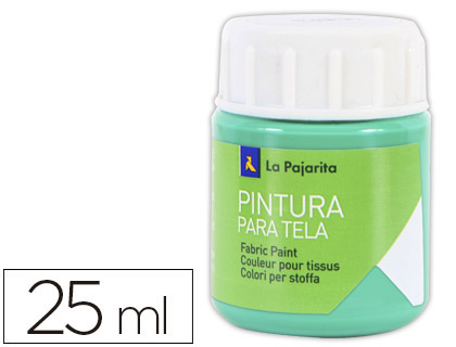 Pintura para tela La Pajarita verde esmeralda 25ml.